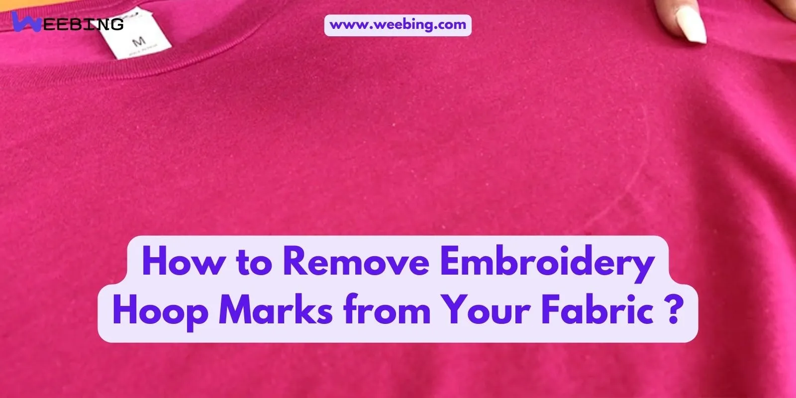 Remove Embroidery Hoop Marks from Your Fabric