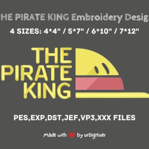 THE PIRATE KING Machine Embroidery Design
