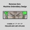 Roronoa Zoro Embroidery Design