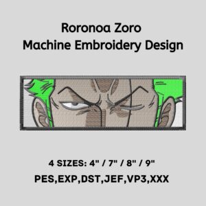 Roronoa Zoro Embroidery Design