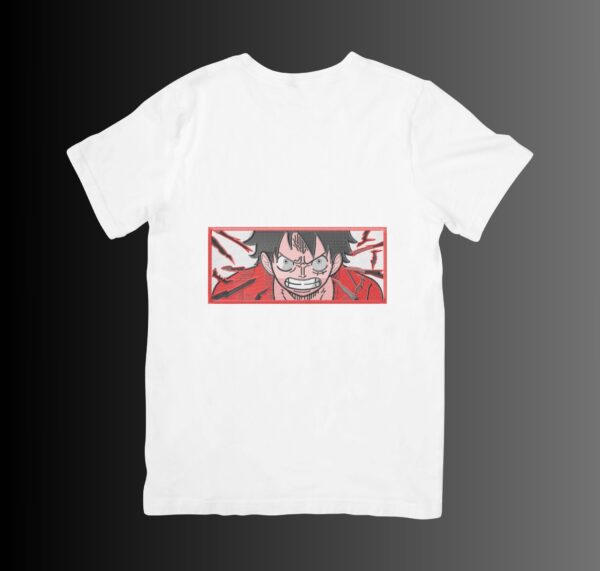 Luffy One Piece Embroidery Design - tshirt